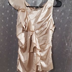 J. Crew Sleeveless Silk Ruffled blouse